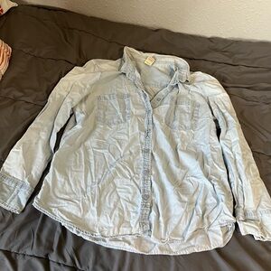 Light denim button up